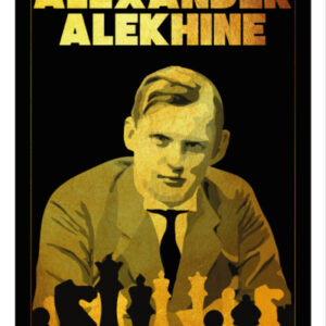 Manifesto stampabile di Alexander Alekhine, campione del mondo di scacchi
