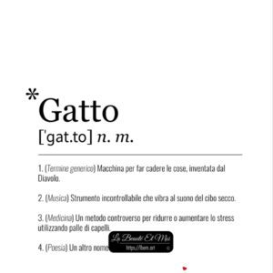 Manifesto stampabile Definizione di gatto
