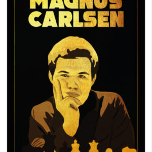 Manifesto stampabile di Magnus Carlsen, campione del mondo di scacchi