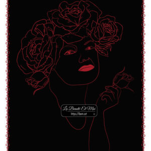 Poster stampabile, disegno La donna con le rose