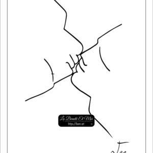 Poster Jean Cocteau - Il bacio - disegno da stampare